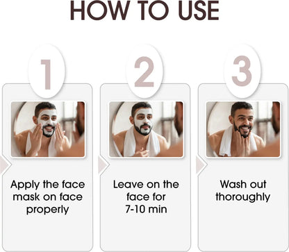 Niconi Men Enzyme De-Tan Pack for Face & Body | Professional Tan Removal & Skin Brightening |