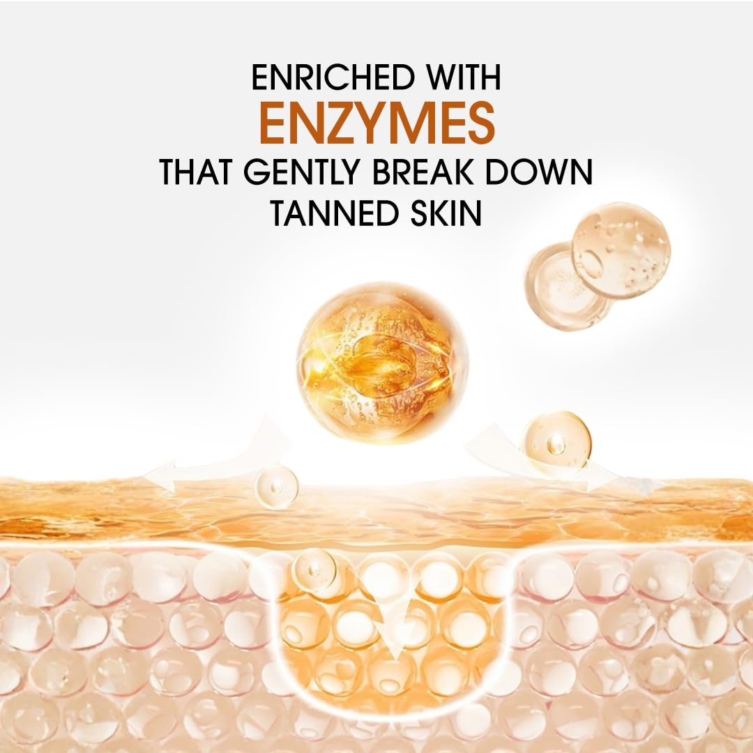 Niconi Men Enzyme De-Tan Pack for Face & Body | Professional Tan Removal & Skin Brightening |